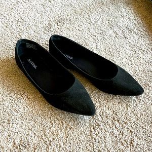 JustFab Black Flats